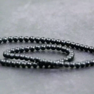 Perles d'agate noire dépolie de qualité, 4 mm, pour bijoux faits main.