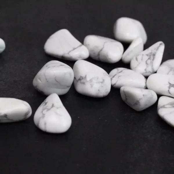 Pierres naturelles en howlite, roulées, taille 20/30 mm, pour professionnels des pierres précieuses