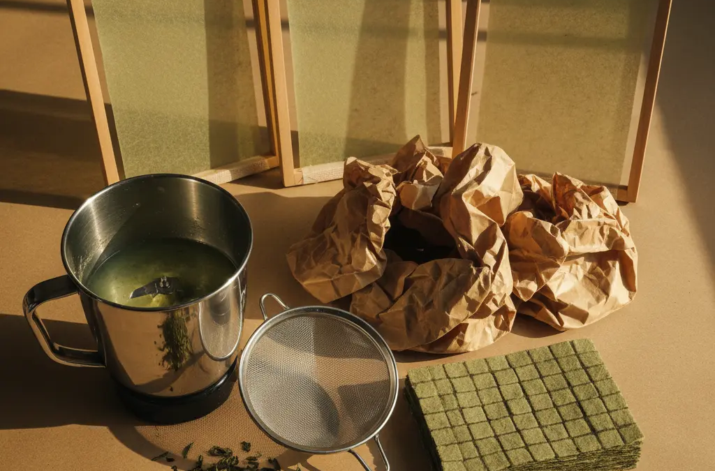 Comment fabriquer du papier au thé avec des feuilles infusées ?